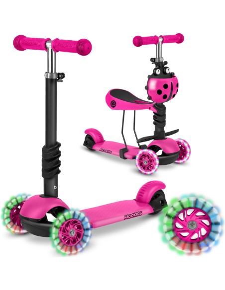 Ricokids Buggy triratis paspirtukas - rožinis Ricokids Buggy triratis paspirtukas - rožinis