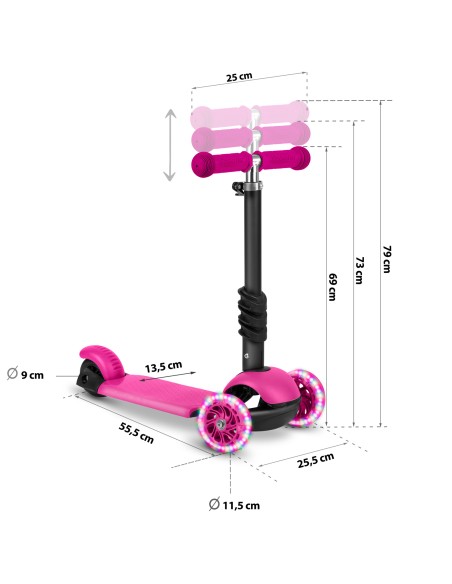 Ricokids Buggy triratis paspirtukas - rožinis Ricokids Buggy triratis paspirtukas - rožinis