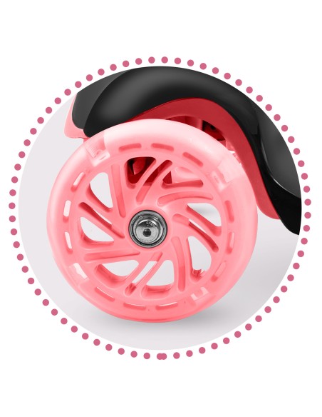 Triratis paspirtukas Ricokids Loco - rožinis Triratis paspirtukas Ricokids Loco - rožinis