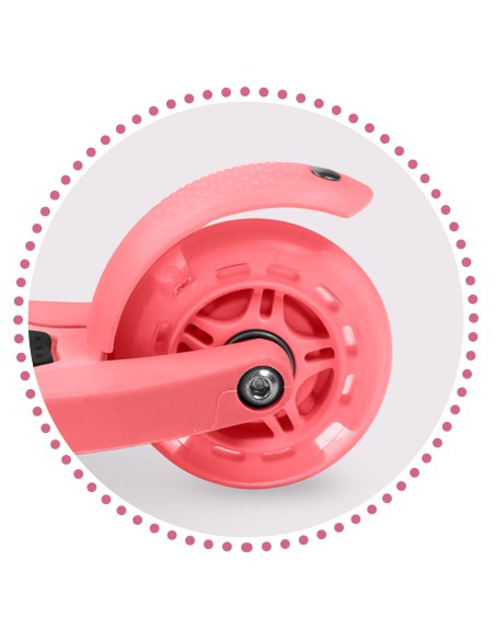 Triratis paspirtukas Ricokids Loco - rožinis Triratis paspirtukas Ricokids Loco - rožinis