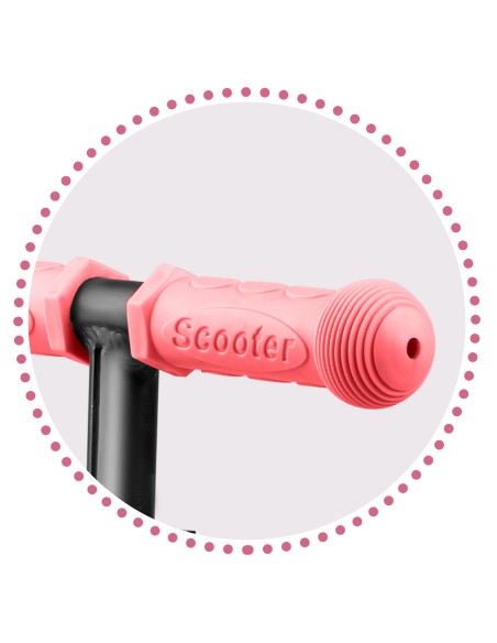 Triratis paspirtukas Ricokids Loco - rožinis Triratis paspirtukas Ricokids Loco - rožinis