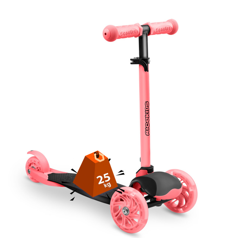 Triratis paspirtukas Ricokids Loco - rožinis