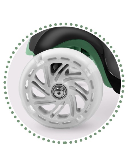 Triratis paspirtukas Ricokids Loco - žalias Triratis paspirtukas Ricokids Loco - žalias