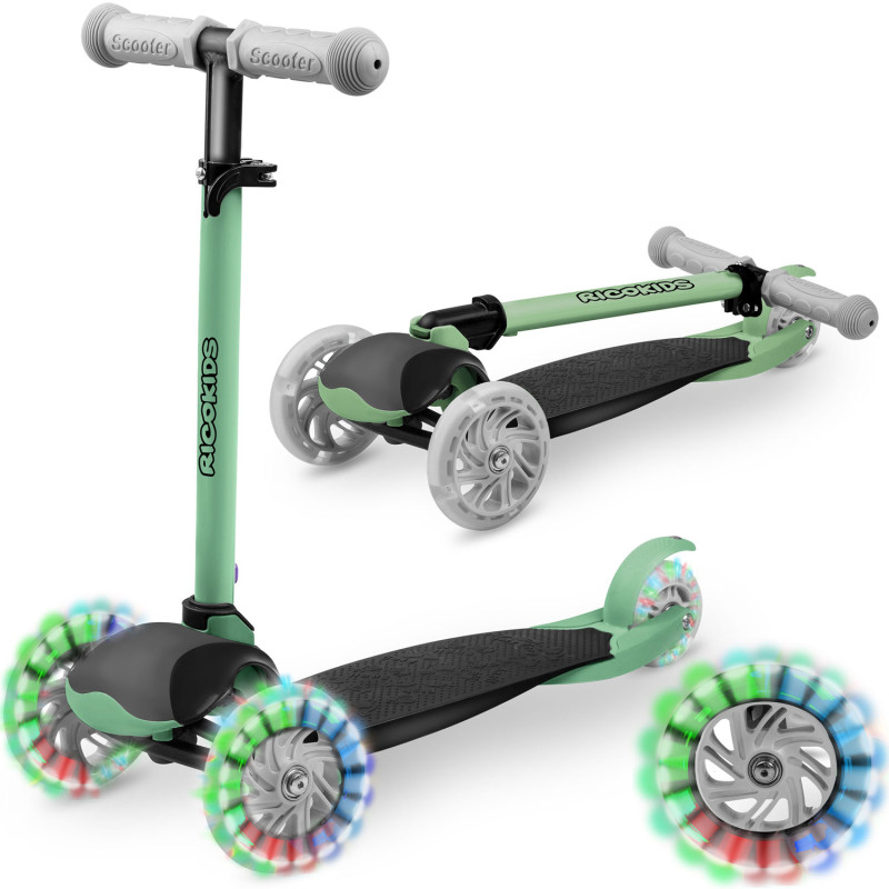 Triratis paspirtukas Ricokids Loco - žalias