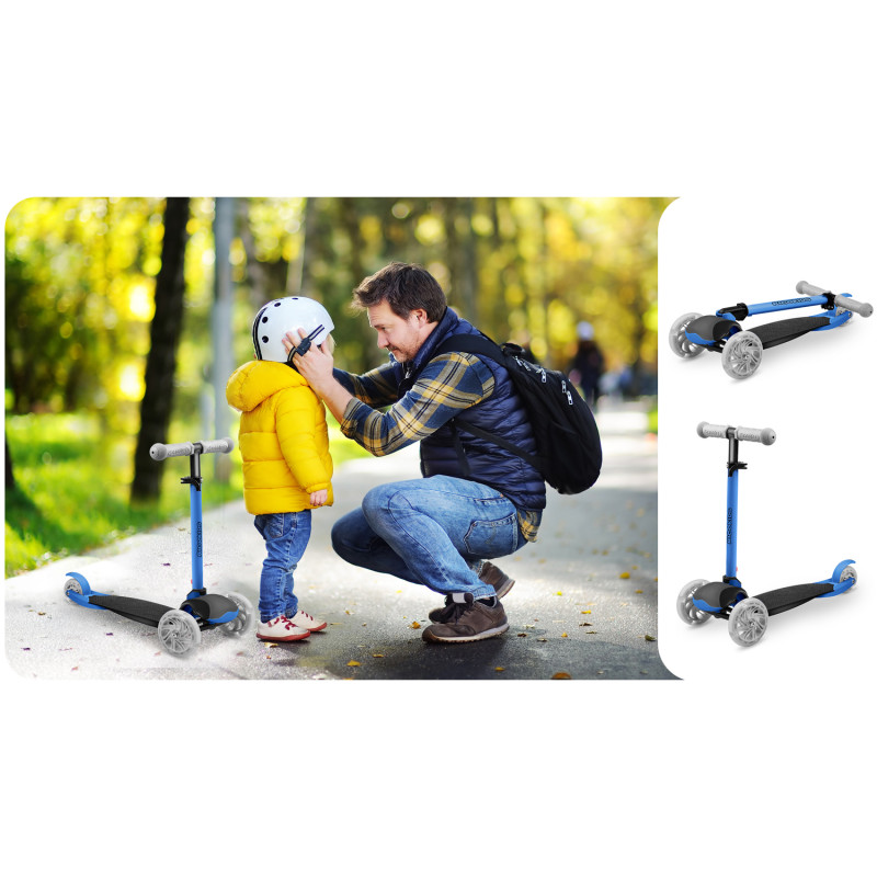 Triratis paspirtukas Ricokids Loco - mėlynas