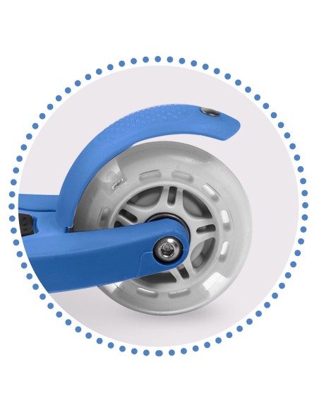 Triratis paspirtukas Ricokids Loco - mėlynas Triratis paspirtukas Ricokids Loco - mėlynas