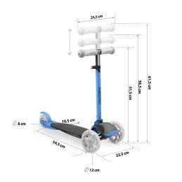 Triratis paspirtukas Ricokids Loco - mėlynas
