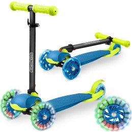 Triratis paspirtukas Ricokids Loco – mėlynos ir žalios spalvos