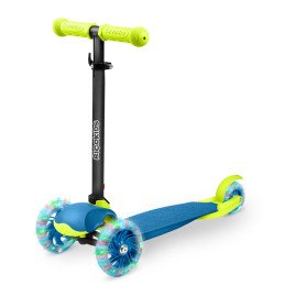 Triratis paspirtukas Ricokids Loco – mėlynos ir žalios spalvos