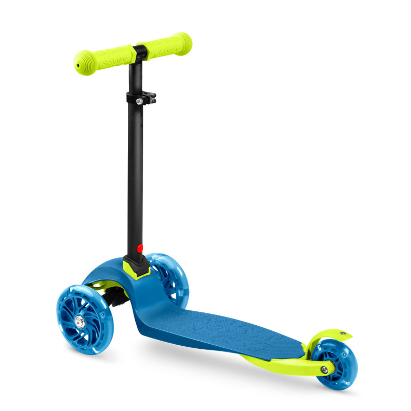 Triratis paspirtukas Ricokids Loco – mėlynos ir žalios spalvos