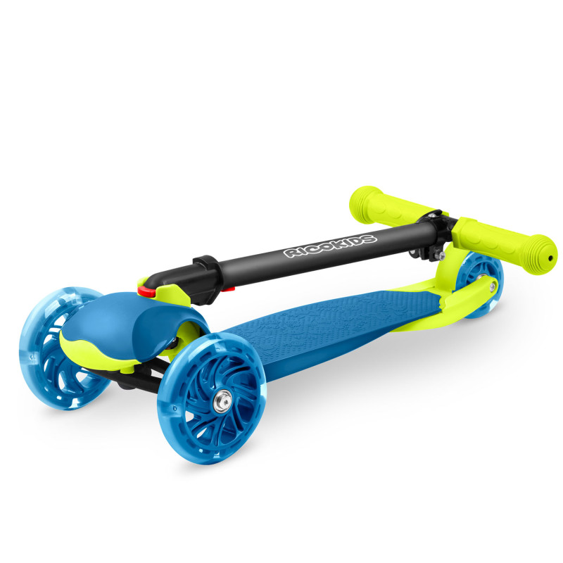 Triratis paspirtukas Ricokids Loco – mėlynos ir žalios spalvos