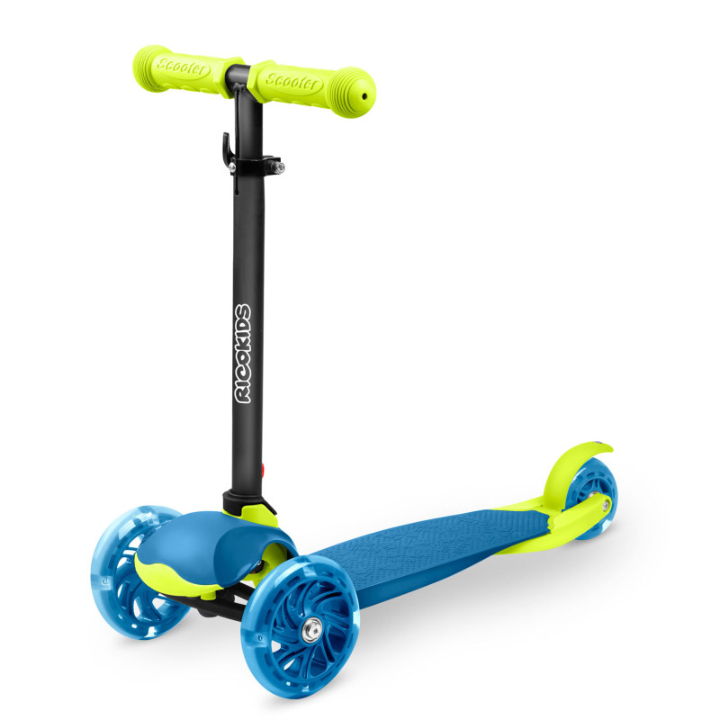 Triratis paspirtukas Ricokids Loco – mėlynos ir žalios spalvos