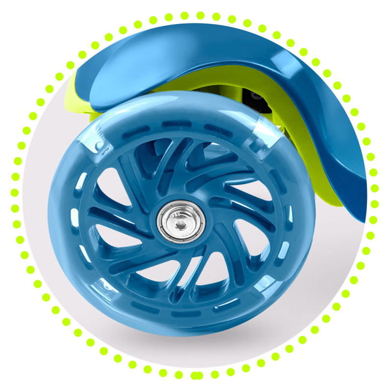 Triratis paspirtukas Ricokids Loco – mėlynos ir žalios spalvos