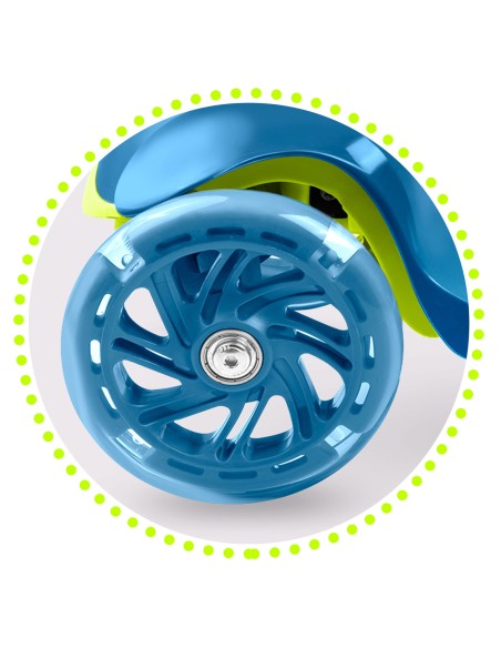 Triratis paspirtukas Ricokids Loco – mėlynos ir žalios spalvos Triratis paspirtukas Ricokids Loco – mėlynos ir žalios spalvos