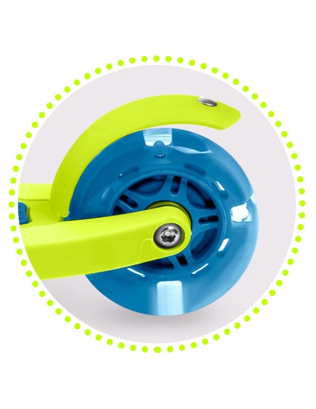 Triratis paspirtukas Ricokids Loco – mėlynos ir žalios spalvos Triratis paspirtukas Ricokids Loco – mėlynos ir žalios spalvos