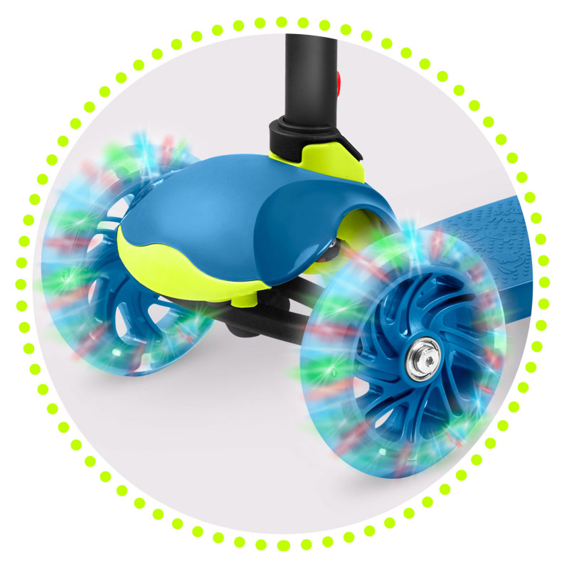 Triratis paspirtukas Ricokids Loco – mėlynos ir žalios spalvos