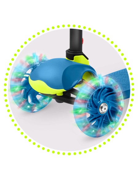 Triratis paspirtukas Ricokids Loco – mėlynos ir žalios spalvos Triratis paspirtukas Ricokids Loco – mėlynos ir žalios spalvos