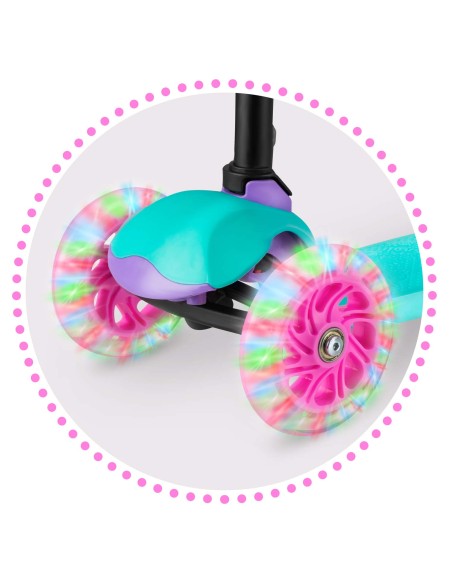Triratis paspirtukas Ricokids Loco - turkio rožinė Triratis paspirtukas Ricokids Loco - turkio rožinė
