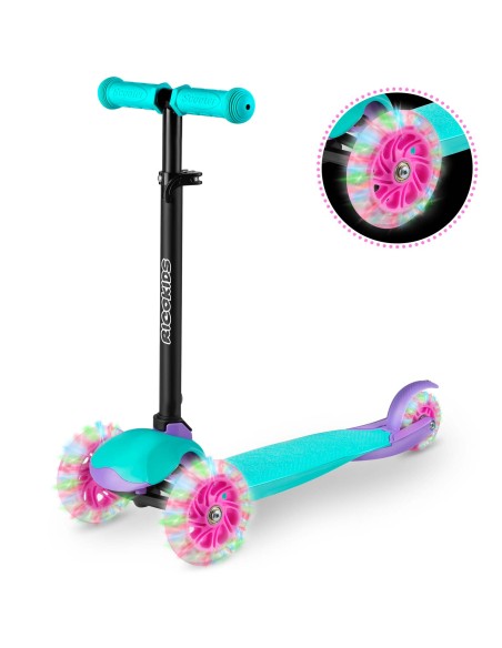Triratis paspirtukas Ricokids Loco - turkio rožinė Triratis paspirtukas Ricokids Loco - turkio rožinė