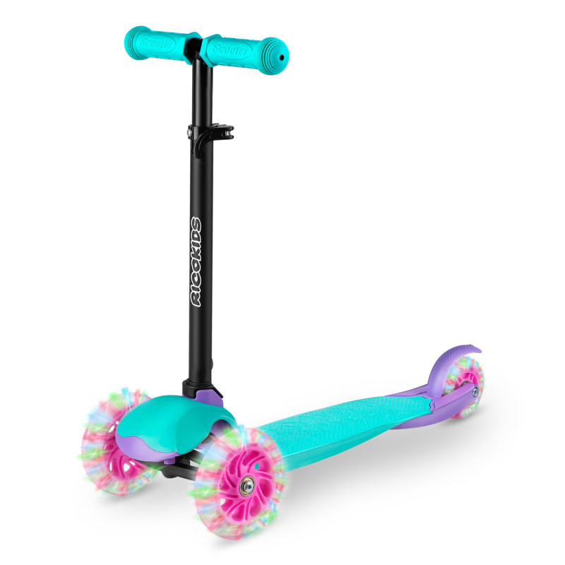 Triratis paspirtukas Ricokids Loco - turkio rožinė