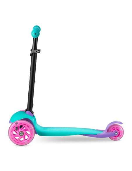 Triratis paspirtukas Ricokids Loco - turkio rožinė Triratis paspirtukas Ricokids Loco - turkio rožinė