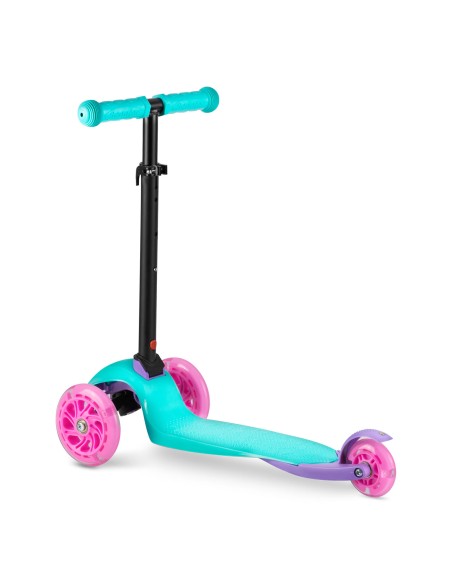Triratis paspirtukas Ricokids Loco - turkio rožinė Triratis paspirtukas Ricokids Loco - turkio rožinė
