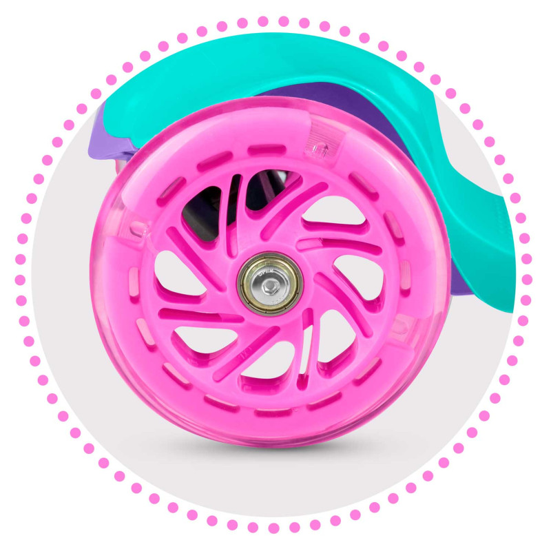 Triratis paspirtukas Ricokids Loco - turkio rožinė
