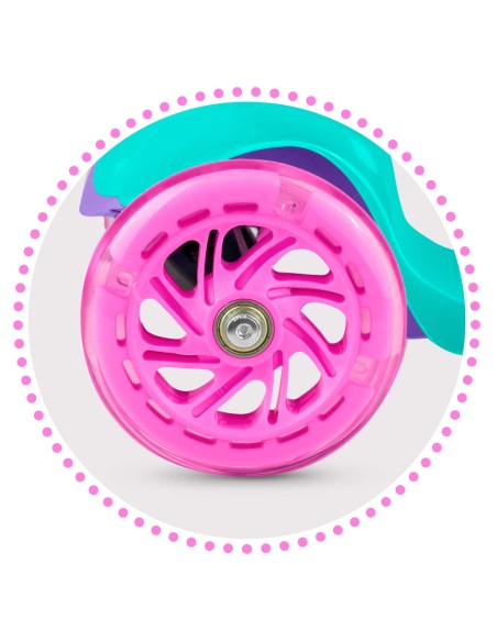 Triratis paspirtukas Ricokids Loco - turkio rožinė Triratis paspirtukas Ricokids Loco - turkio rožinė
