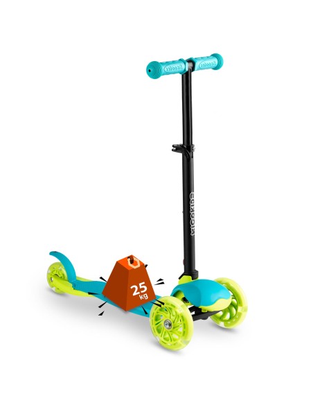 Triratis paspirtukas Ricokids Loco - turkis Triratis paspirtukas Ricokids Loco - turkis
