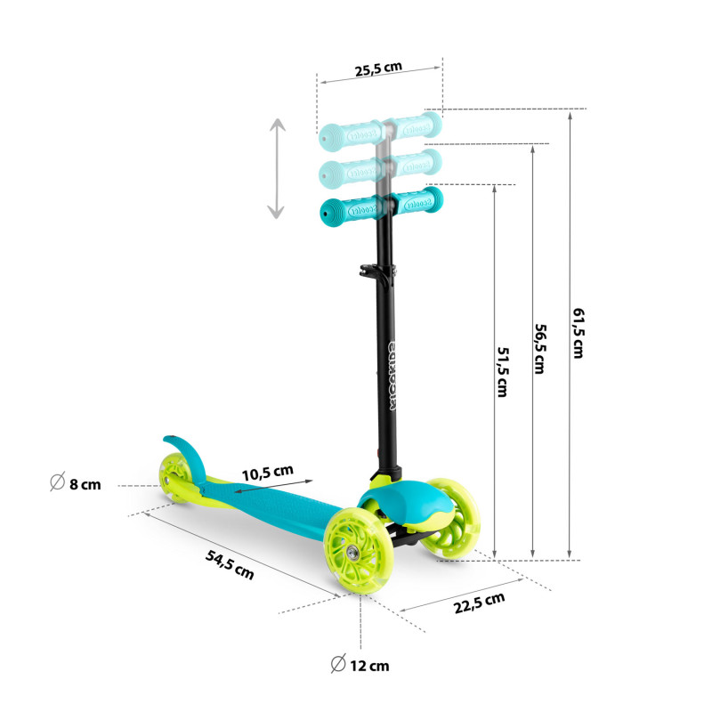 Triratis paspirtukas Ricokids Loco - turkis