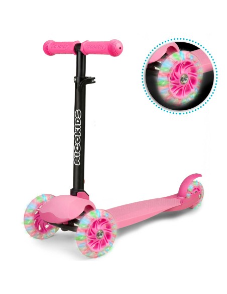 Triratis paspirtukas Ricokids Loco - rožinis Triratis paspirtukas Ricokids Loco - rožinis