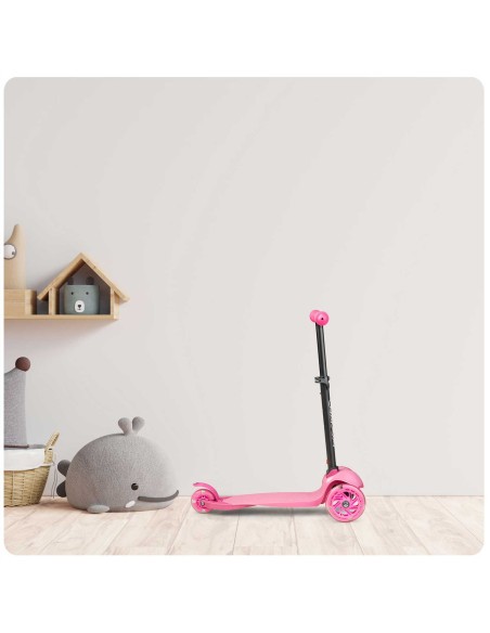 Triratis paspirtukas Ricokids Loco - rožinis Triratis paspirtukas Ricokids Loco - rožinis