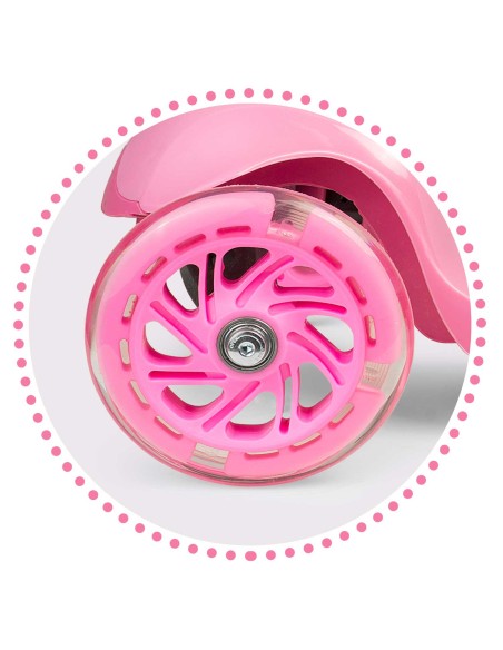 Triratis paspirtukas Ricokids Loco - rožinis Triratis paspirtukas Ricokids Loco - rožinis