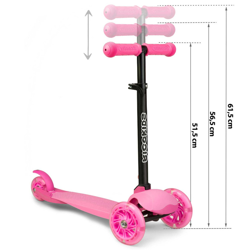 Triratis paspirtukas Ricokids Loco - rožinis