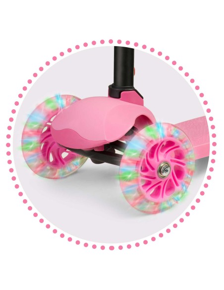Triratis paspirtukas Ricokids Loco - rožinis Triratis paspirtukas Ricokids Loco - rožinis