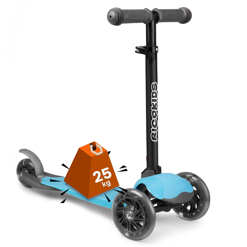 Triratis paspirtukas Ricokids Loco - mėlynas