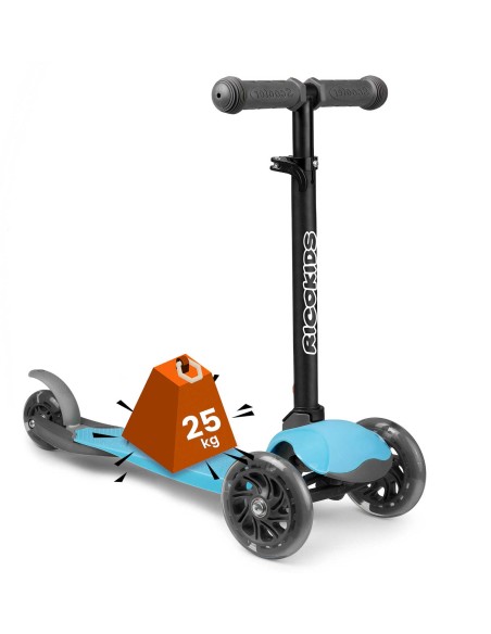 Triratis paspirtukas Ricokids Loco - mėlynas Triratis paspirtukas Ricokids Loco - mėlynas
