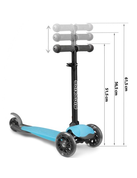 Triratis paspirtukas Ricokids Loco - mėlynas Triratis paspirtukas Ricokids Loco - mėlynas