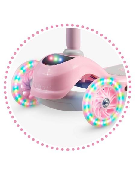 Triratis paspirtukas Ricokids Piko - rožinis Triratis paspirtukas Ricokids Piko - rožinis
