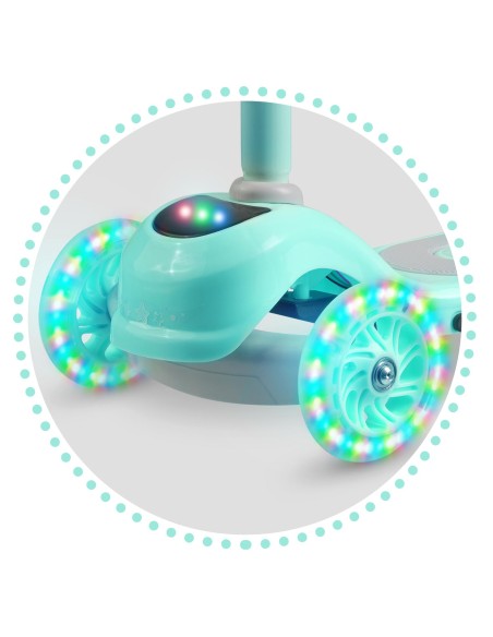 Triratis paspirtukas Ricokids Piko - mėtinis Triratis paspirtukas Ricokids Piko - mėtinis