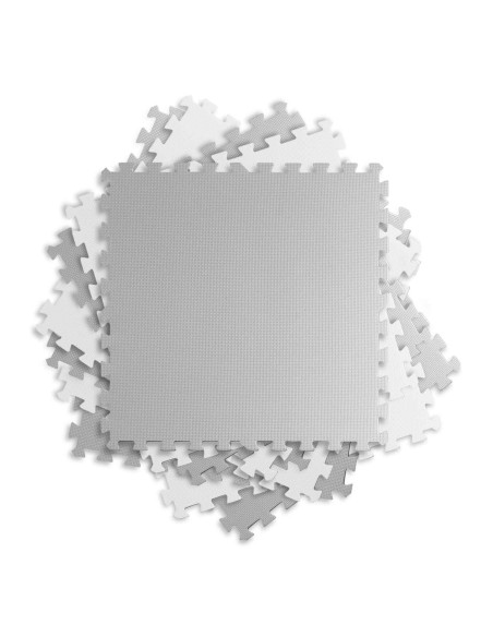 Putplasčio dėlionės kilimėlis baltas ir pilkas 60 x 60 cm 9 vnt. Putplasčio dėlionės kilimėlis baltas ir pilkas 60 x 60 cm 9 vnt.