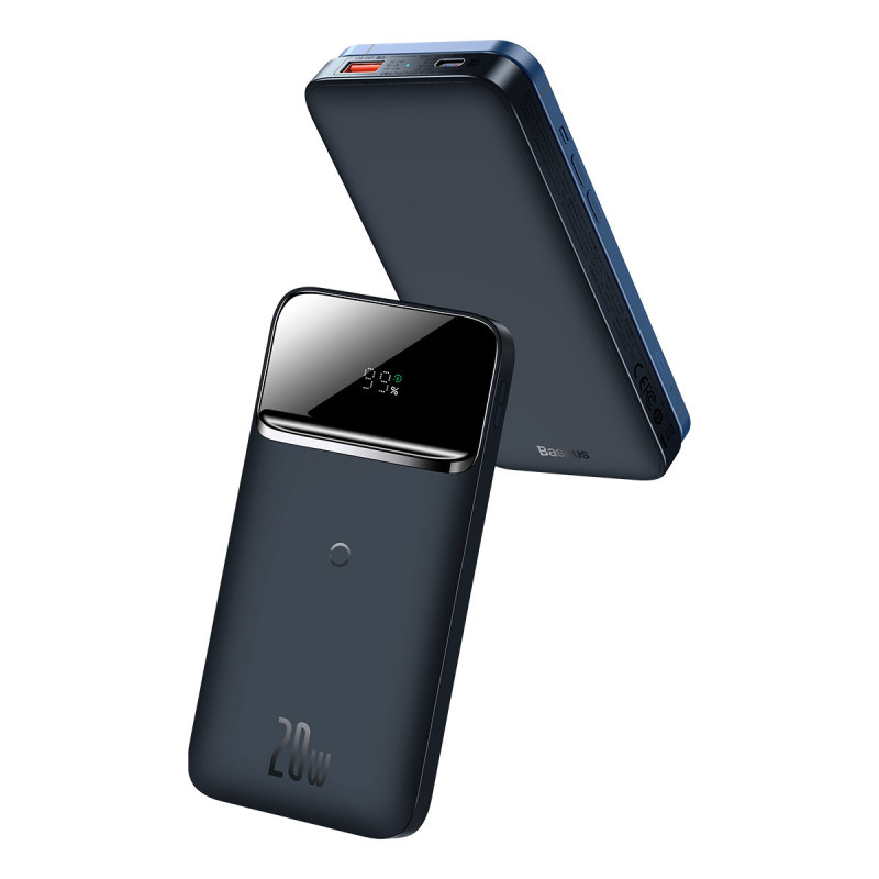 Magnetinis maitinimo blokas 10000mAh 20W Overseas Edition USB laidas USB-C tamsiai mėlynas