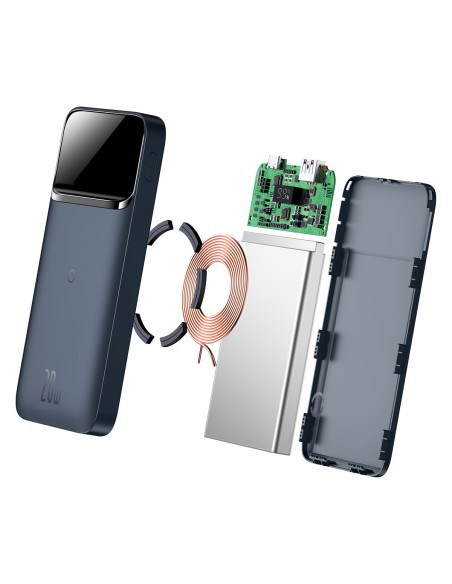 Magnetinis maitinimo blokas 10000mAh 20W Overseas Edition USB laidas USB-C tamsiai mėlynas Magnetinis maitinimo blokas 10000mAh 20W Overseas Edition USB laidas USB-C tamsiai mėlynas