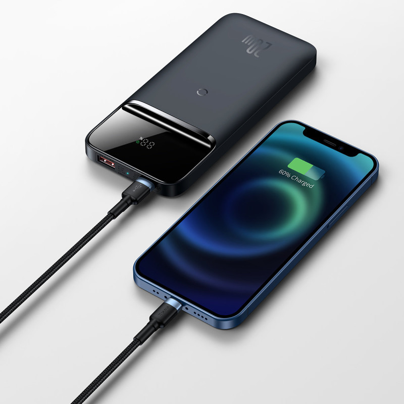 Magnetinis maitinimo blokas 10000mAh 20W Overseas Edition USB laidas USB-C tamsiai mėlynas