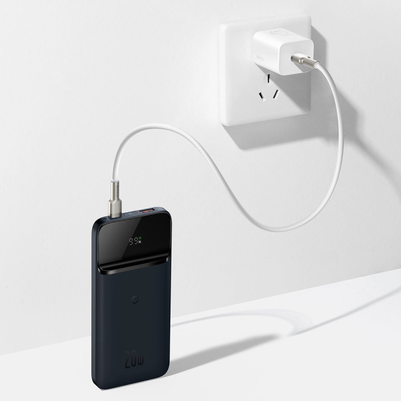 Magnetinis maitinimo blokas 10000mAh 20W Overseas Edition USB laidas USB-C tamsiai mėlynas