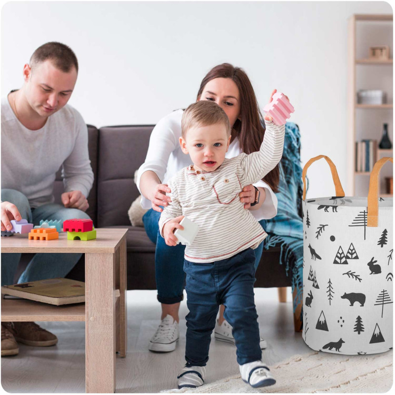 Nukido žaislų krepšelis - baltas