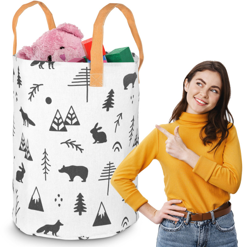 Nukido žaislų krepšelis - baltas