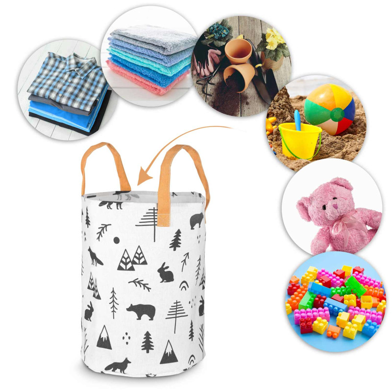 Nukido žaislų krepšelis - baltas