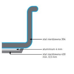Kitchen Line žemas puodas su dangčiu 3 l sk. 200 x 95 h – Hendi 836019