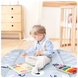 Mokomasis interaktyvus kilimėlis 110 x 100 cm Ricokids triušis